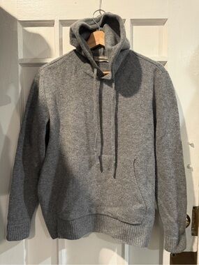 Everlane Gray Hooded Knit Sweatshirt